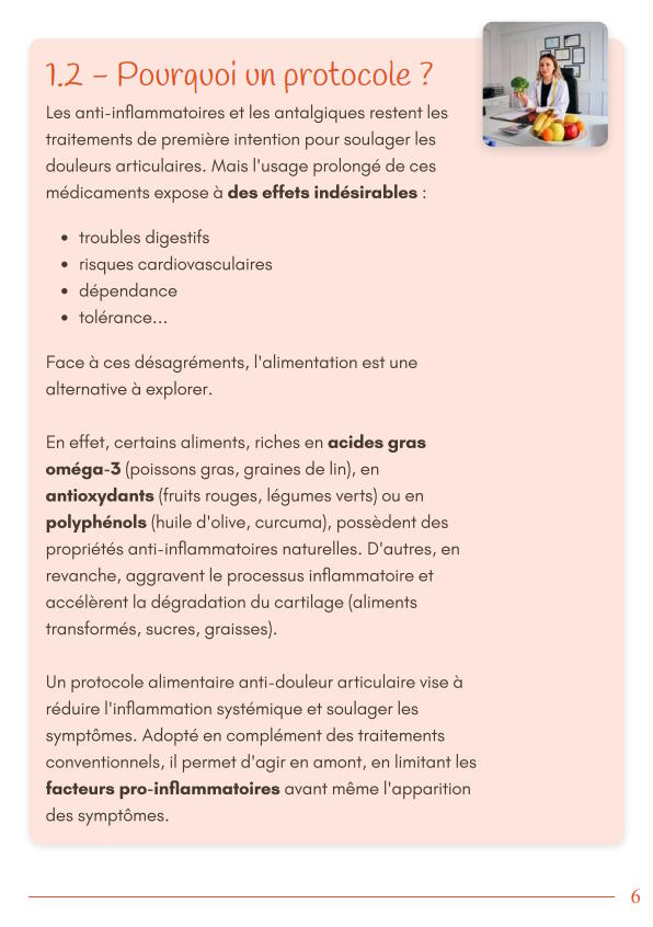Régime alimentaire anti-douleur articulaire